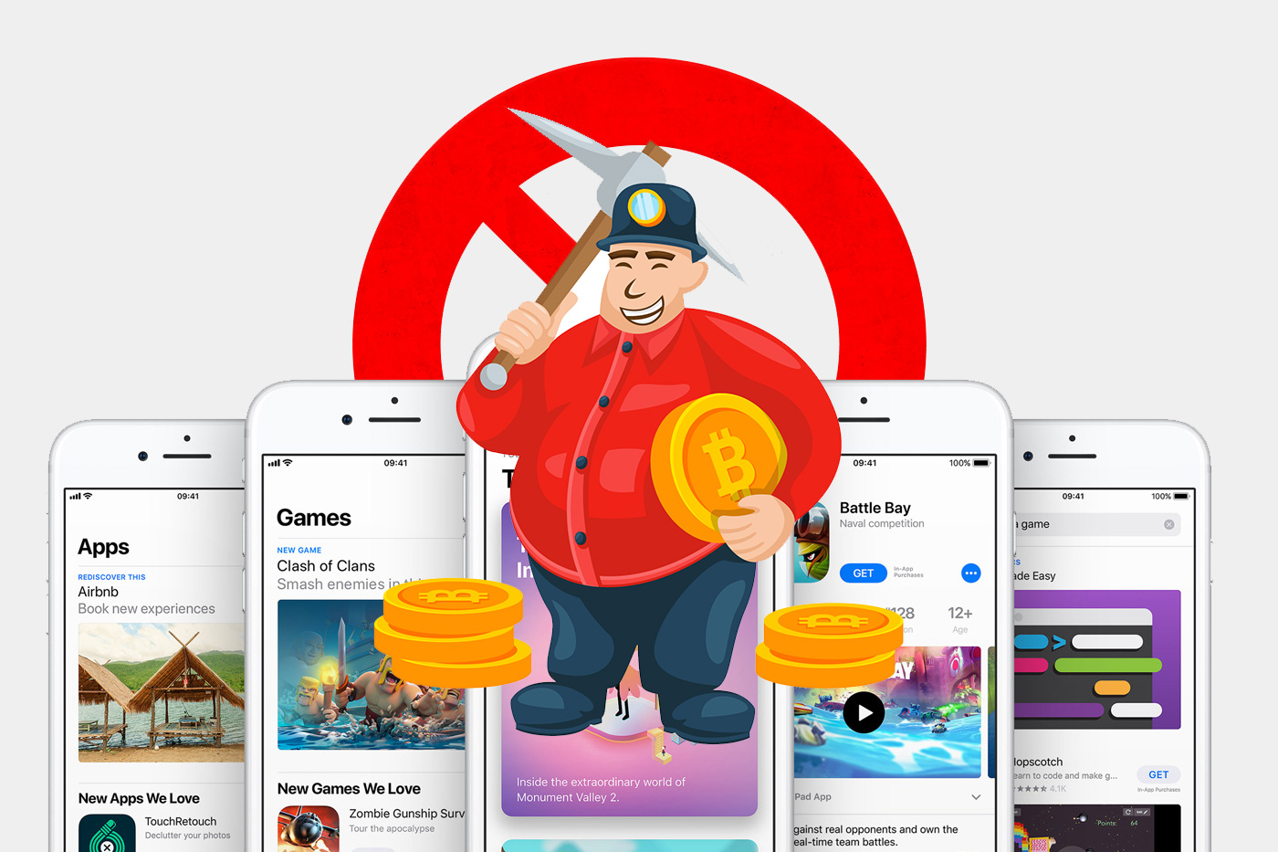 App Store prohíbe la minería