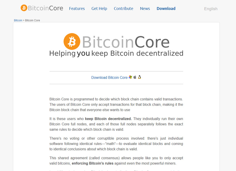 Billetera Bitcoin Core