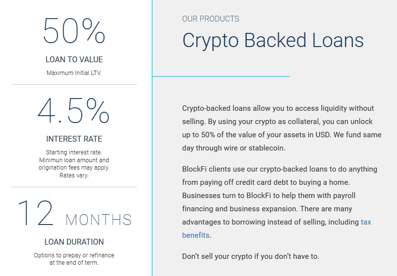 Préstamos respaldados por criptografía BlockFi