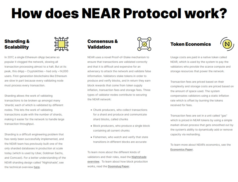 Come funziona il protocollo NEAR?