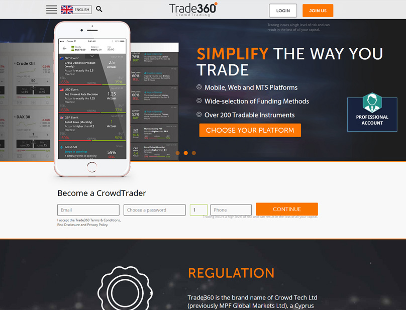 Homepage di Trade360